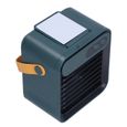 Mini climatiseur – Nosheir – Refroidisseur USB avec miroir et support téléphone, 3 vitesses, silencieux – Bureau, Chambre – Vert