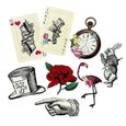 Talking Tables Alice In Wonderland Party Props Mad Hatter Tea Party Pack of 8 Mixed Sizes-0