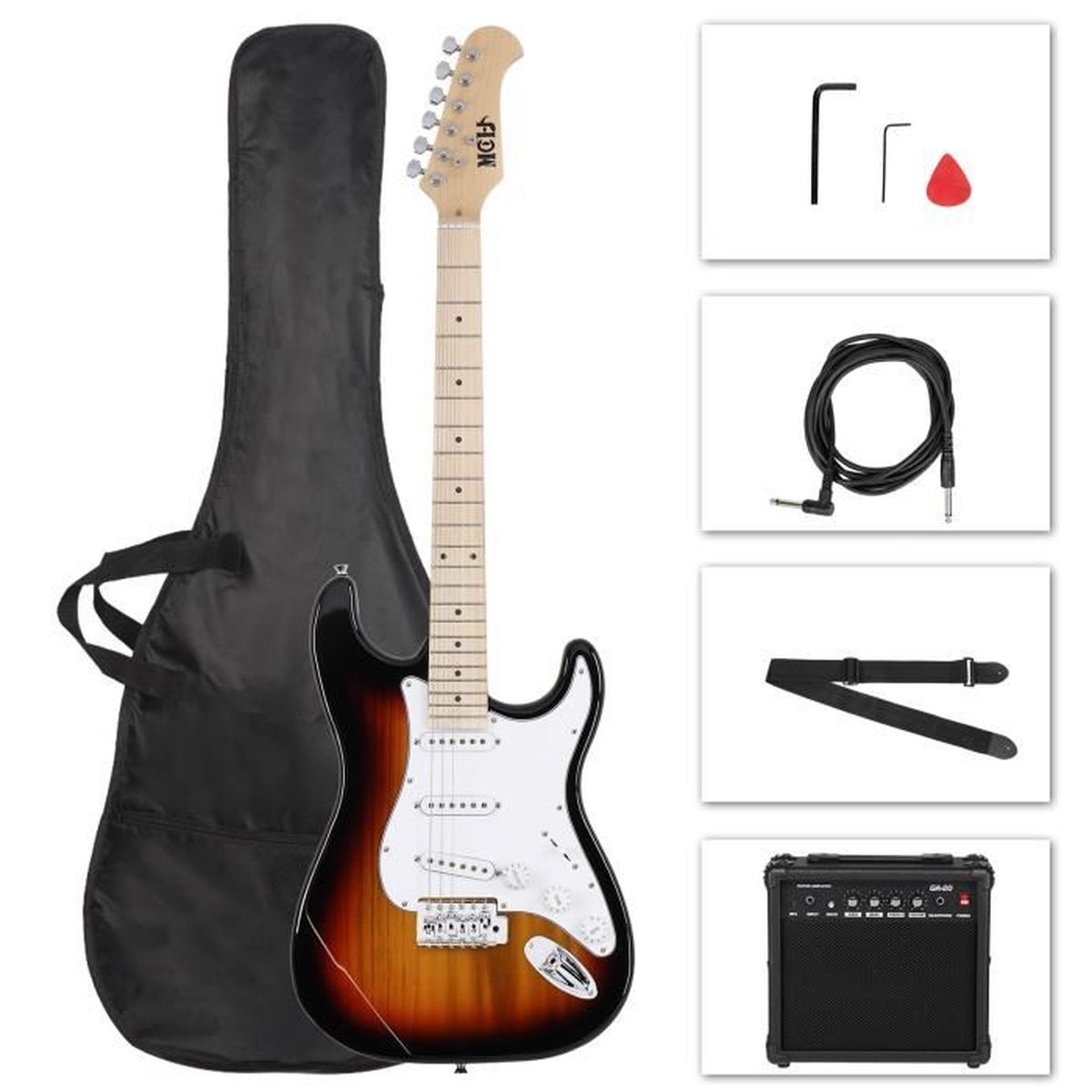GUITARE Electrique avec Ampli 20W, Accordeur électronique Cdiscount Instruments de musique