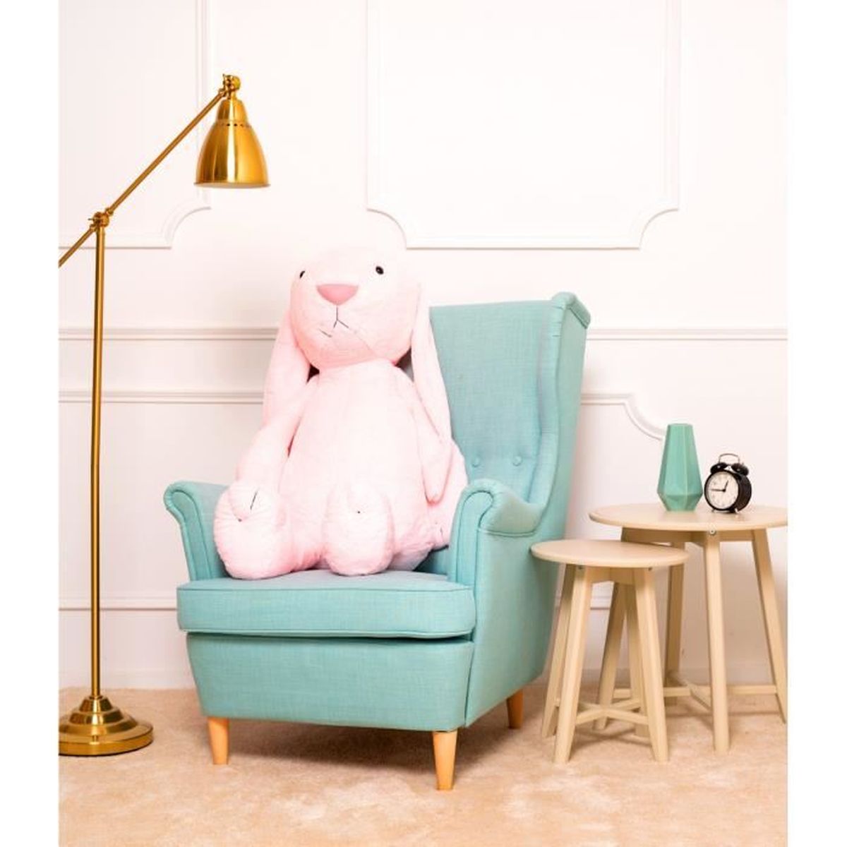 DEAR BEAR Lapin en Peluche géant et doux, 120 cm, rose Cdiscount Jeux