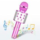 Microphone karaoké sans fil,ATOPDREAM,Micro USB Bluetooth,Microphone Sans Fil,Cadeaux pour filles et garçons de 3 à 12 ans - Violet