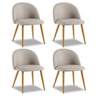 DESIGNETSAMAISON Lot de 4 chaises scandinaves beige - Rossi