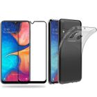 Coque SAMSUNG GALAXY A20e + Verre Trempé 4D,Protection Ecran Vitre Film Couverture Complète -iPOMCASE