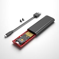Case SSD M2 - Boîtier M.2 vers USB 3.1 SSD, double protocole, pour NVME PCIE NGFF SATA 2230-2242-2260-2280, a