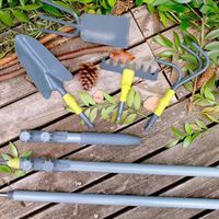 Set d'outils de jardin multifonctions - Suan - Gris - Attache à clips
