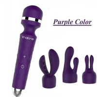 Vibromasseur multi vitesses Super puissant Nalone jouets sexuels pour femmes baguette de Massage produits sexuels-Type Purple