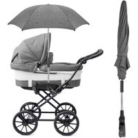 Parasol pour poussette Parasol,Universal 50+ UV Parasol de protection solaire,pour bébé et nourrisson,avec poignée de parapluie Gris