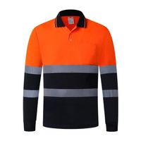 chest 110cm - Orange Navy 417 - Chemise réfléchissante pour hommes, t shirt de sécurité, maillot de moto, vêt