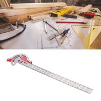 Règle de bord de menuisier - HURRISE - Woodworkers Edge Ruler - Angle et niveau - Acier et ABS