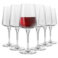 Krosno Verres à vin rouge | Design élégant | Ensemble de 6 verres | 500 ML