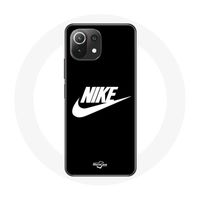 Coque pour Xiaomi Mi 11 Lite Nike Logo blanc fond Noir