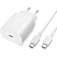 Chargeur Rapide USB C 25W pour Samsung A13 A14 A33 A34 A53 A54 4G- 5G, S23 S22 S21 S20 FE-Plus-Ultra, Super Fast Charge Adaptate263