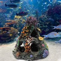 SURENHAP Décor d'aquarium Simulation d'aquarium de poissons de montagne en résine, ornements décoratifs animalerie figurine