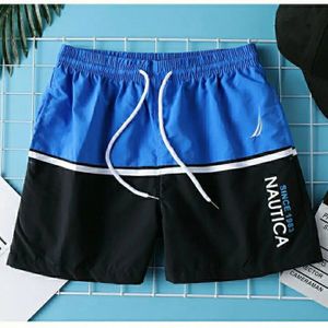 PANTACOURT Shorts à trois points pour hommes,pantalons de sport décontractés à la mode,couleurs assorties- Bleu[B51508]