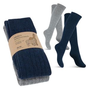 Lot De 2 Paires De Chaussettes Homme En Laine D'alpaga - Très Douces Et Souples - Tailles 39-50