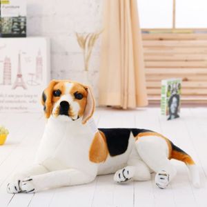 PELUCHE Noir - 90 cm - Chien géant Beagle jouet réaliste animaux en peluche chien jouets en peluche cadeau pour enfan