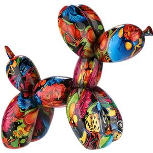 Metallic Ballon Chien Pop Art Sculpture Figure Poli Cadeaux pour enfants noir