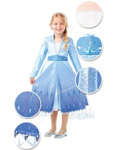 Disney La Reine des Neiges - Déguisement Elsa Robe et Coiffure Taille 5/6  ans