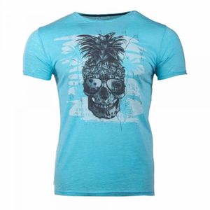 Tee shirt manches courtes tête de mort Skull Island coton Homme JACK -  Degriffstock
