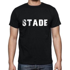 T-SHIRT Homme Tee-Shirt Stade T-Shirt Vintage Noir