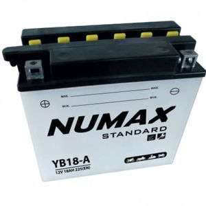BATTERIE VÉHICULE Batterie moto Numax Standard avec pack acide YB18-