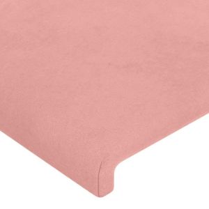 TÊTE DE LIT Tête de lit en velours rose 90cm - QQMORA - LEX
