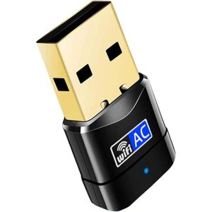 CLE WIFI - 3G Mini USB WiFi Adaptateur, USB 3.0 WiFi Wireless Adaptateur AC600M Dongle, Clé WiFi 2.4- 5GHz Dual Band Compatible avec Windows A84