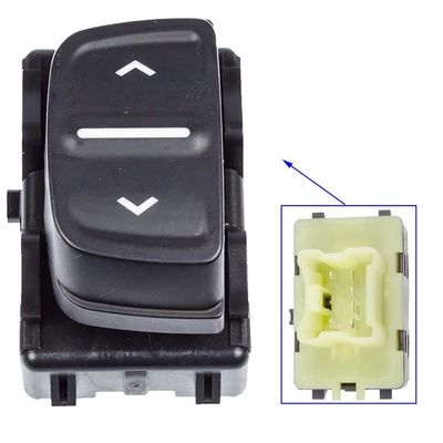 Lot de 2) Bouton Interrupteur de Lève Vitre Arrière Gauche ET Arrière Droit compatible avec DOKKER DUSTER LODGY LOGAN II SANDERO II FLUENCE KANGOO