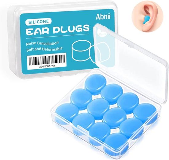 Bouchons D'oreille En Silicone Réutilisables - Réduction Bruit 45 DB - 4 Tailles (XS/S/M/L) - Pour Dormir, Voyager, Se Concentrer