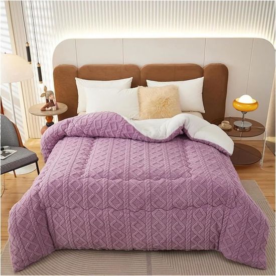 Couette D'hiver épaisse 150x200cm 3.5kg - Velours Doux, Garnissage Microfibre, Très Chaude Pour Les Nuits Froides