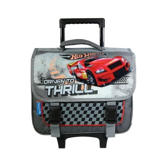 BAGTROTTER Cartable a roulettes 38 cm Hot Wheels voitures Gris Gris Cdiscount Bagagerie Maroquinerie