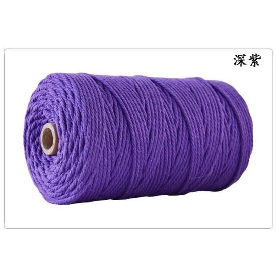 Everlasto Bobine De Ficelle Pour Macramé En Coton Doux 4 Mm