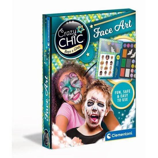 Palette de maquillage Halloween - Clementoni - Crazy Chic - Bleu - Enfant - Mixte