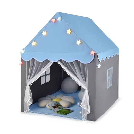 ALLmeter Rideau De Jeu Pour Enfants 3-12 Ans Avec LED – Cabane 120x130x100 Cm, Montage 10 Min Sans Outils, Intérieur/extérieur