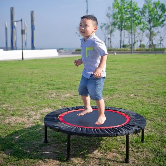 LIFERUN Trampoline Intérieur 101cm Pliable - Trampoline Fitness Adulte Enfant Bleu