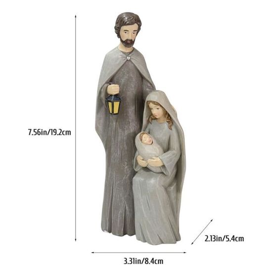 Crèche de Noël - SIGRIS - Nativité Jésus - 5 Unités - Résine Dorée - 31x7x11cm - Maison Crèche de Noël - SIGRIS - Nativité Jésus - 5 Unités - Résine Dorée - 31x7x11cm - Maison