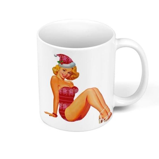 Mug Céramique Pin Up De Noel Vintage Retro Mere Noel 50's Cdiscount