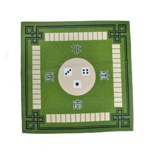Tapis De Mahjong Carré Antidérapant Avec Sac De Transport – Rouge 60 Cm – Idéal Pour Mahjong, Poker, Paigow Et Jeux De Tuiles