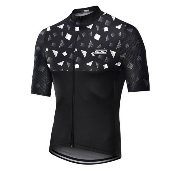 Maillot De Cyclisme Homme, Manches Courtes, Fluo Vert/jaune/rouge, Respirant Et Réfléchissant