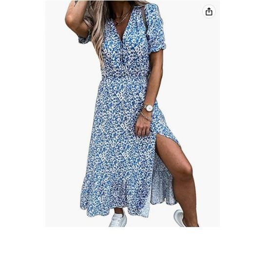 Robe D'été Longue Bohème Sans Manches - Imprimé Chic, Col V | Pour Plage, Soirée, Vacances