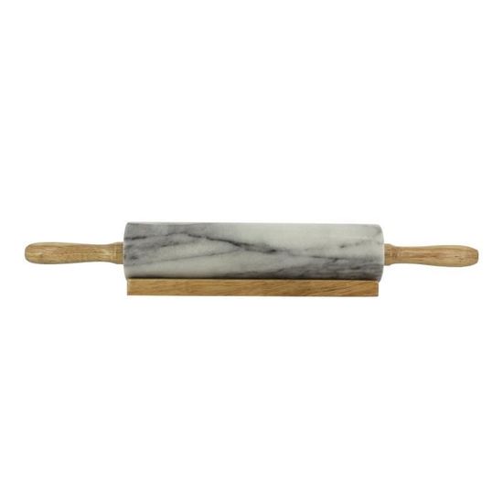 ROULEAU A PATISSERIE EN MARBRE ET SOCLE EN BOIS OGO Cdiscount Maison