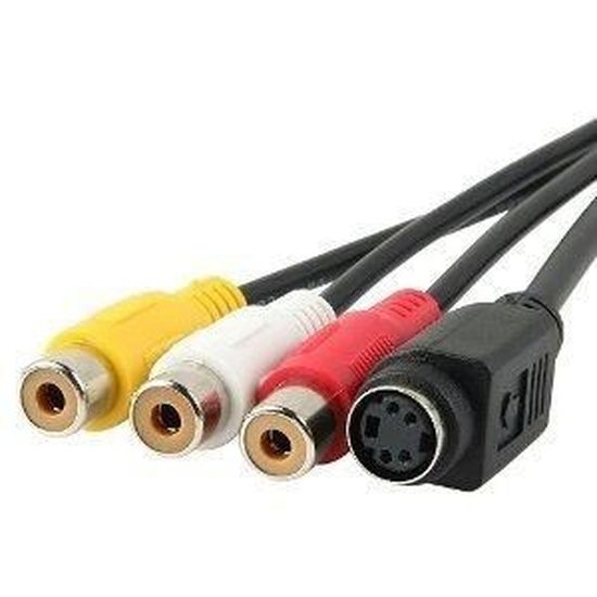 VSHOP® Câble VGA mâle vers S-Video AV 3 RCA