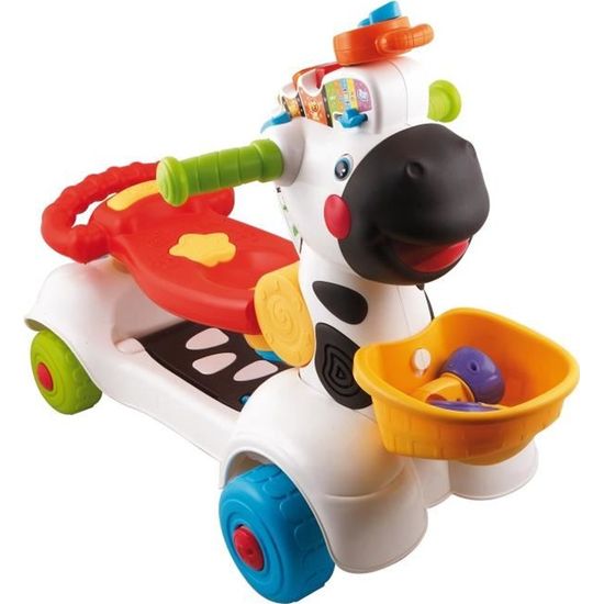 Porteur Trottinette Mon Zèbre Rigolo 3 en 1 VTECH BABY - Noir & Blanc - Parlant et Musical