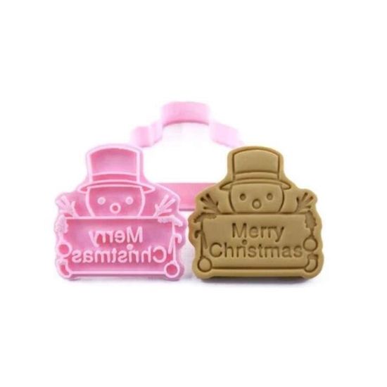 Moules à Biscuits En Bois Sculpté Père Noël - Presse 3D Pour Pâte, Muffins, Fudge, Fromage, Décoration Noël