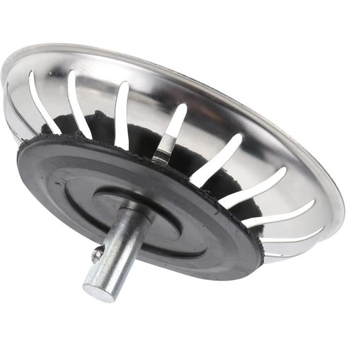 EnixwH Bouchon évier Universel Avec Panier Filtrant - Acier Inoxydable, Vidange Rapide - Adaptable 70-86 Mm