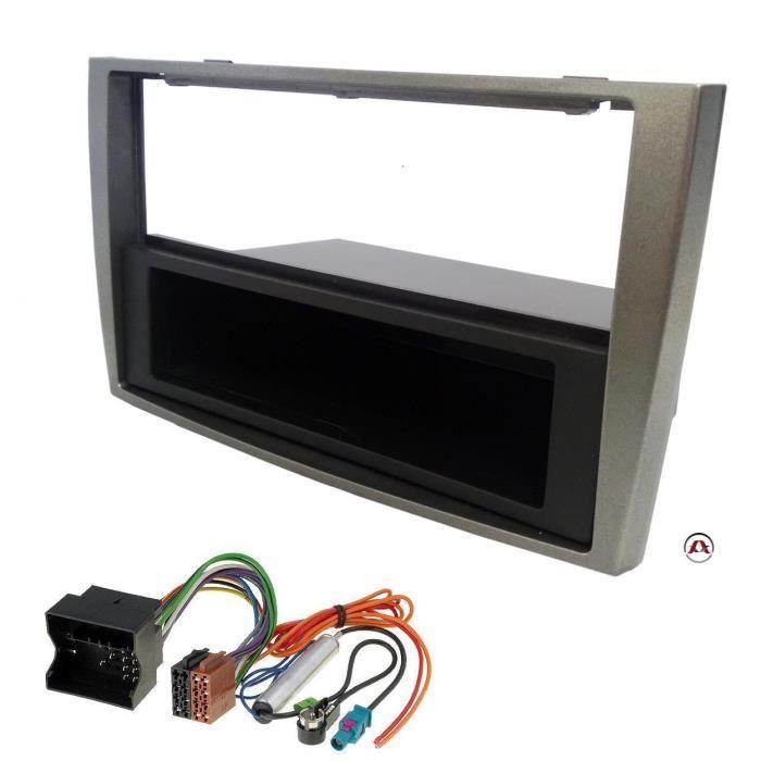 Kit Adaptateur Autoradio 1DIN Peugeot 308 ap07 + ISO + FM - avec vide-poche - ADNAuto