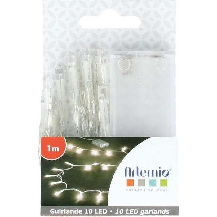 Guirlande lumineuse LED Blanc 1m - Artémio {couleur}