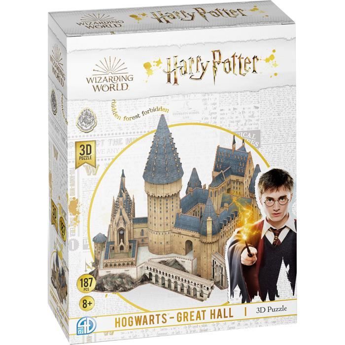 CubicFun | Harry Potter La Grande Salle du Château de Poudlard | Jeu de construction | Puzzle 3D | 187 pièces | À partir de 8 ans