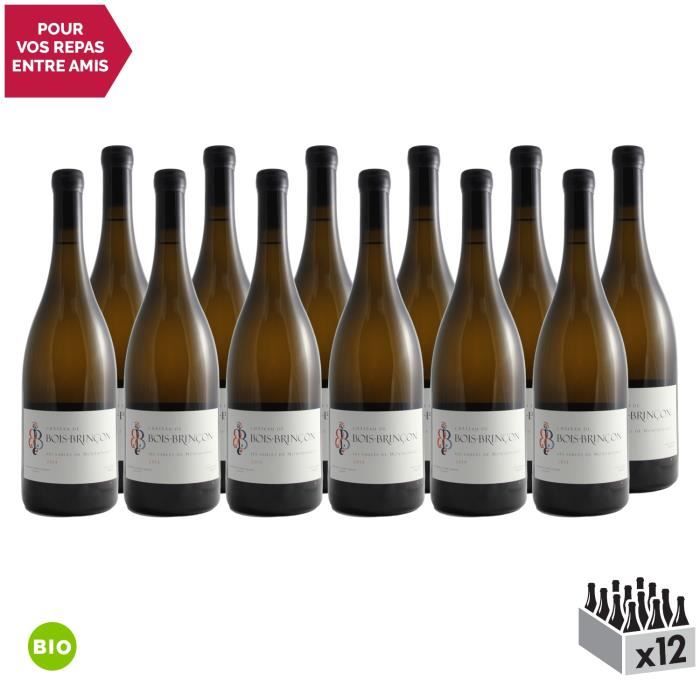 Anjou LES SAULES DE MONTBENAULT Blanc 2014 - Bio - Lot de 12x75cl - Château de Bois-Brinçon - Vin AOC Blanc du Val de Loire -