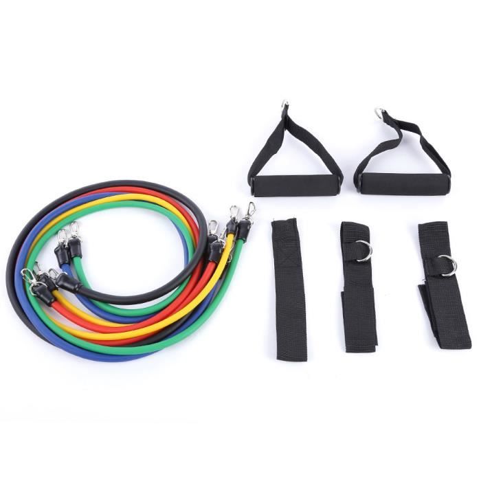 Bande de Resistance Set Fitness,Natural Tube Exercise Stretched Bands Elastic Training Pull Rope Yoga Pilates Workout Cordage